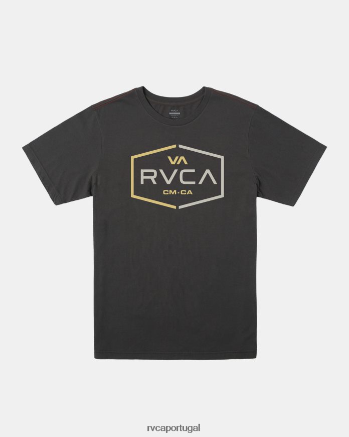 roupas RVCA homens camiseta de descanso pirata preto N00F2H612