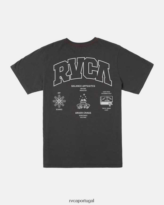 roupas RVCA homens camiseta de detenção pirata preto N00F2H126