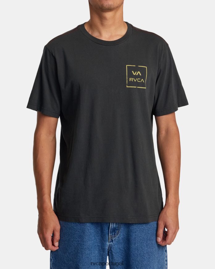 roupas RVCA homens camiseta de motores preto N00F2H49