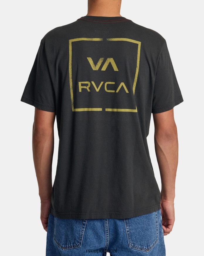roupas RVCA homens camiseta de motores preto N00F2H49