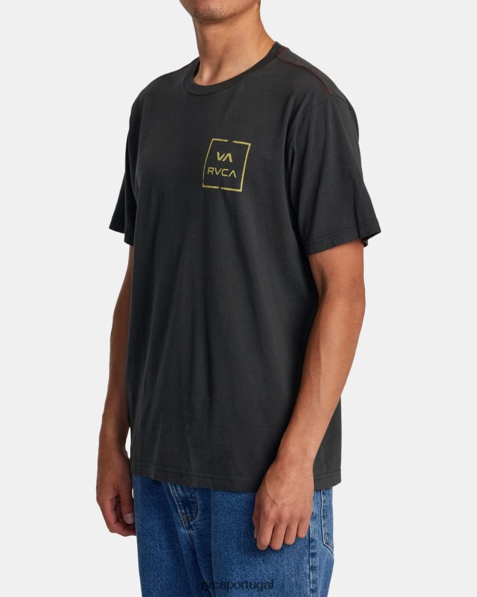 roupas RVCA homens camiseta de motores preto N00F2H49