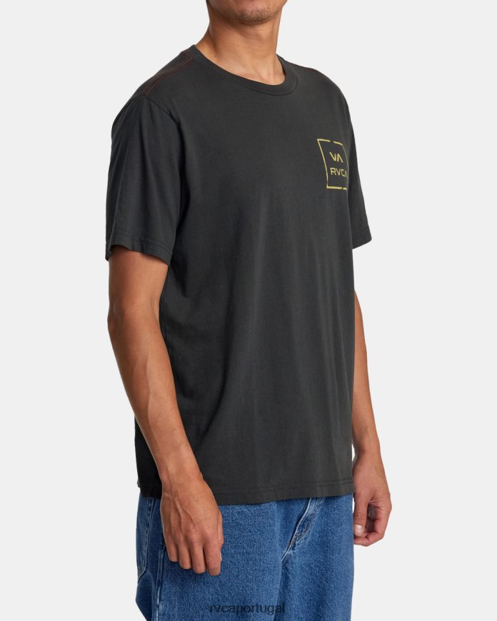 roupas RVCA homens camiseta de motores preto N00F2H49
