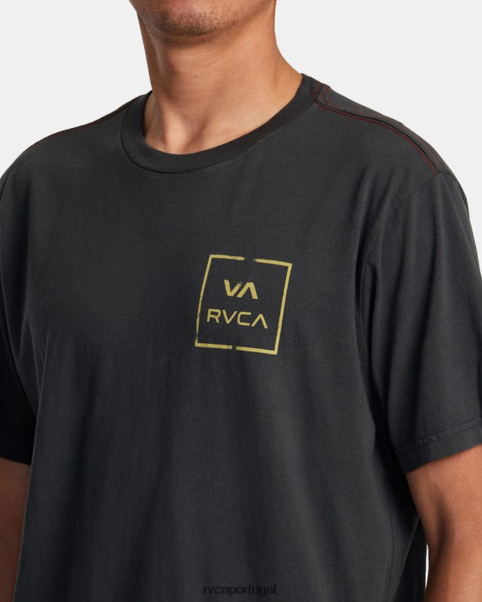 roupas RVCA homens camiseta de motores preto N00F2H49
