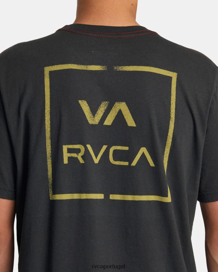 roupas RVCA homens camiseta de motores preto N00F2H49
