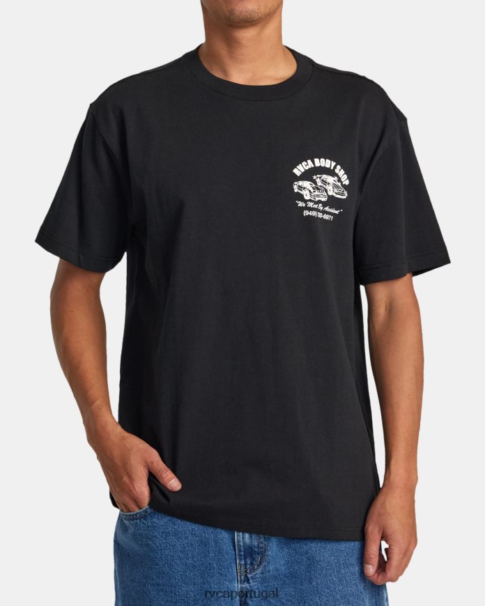 roupas RVCA homens camiseta de oficina preto N00F2H48