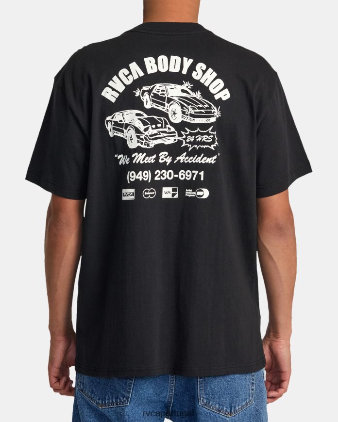 roupas RVCA homens camiseta de oficina preto N00F2H48