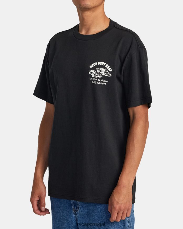 roupas RVCA homens camiseta de oficina preto N00F2H48