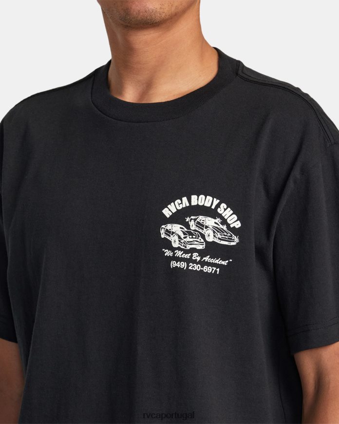 roupas RVCA homens camiseta de oficina preto N00F2H48