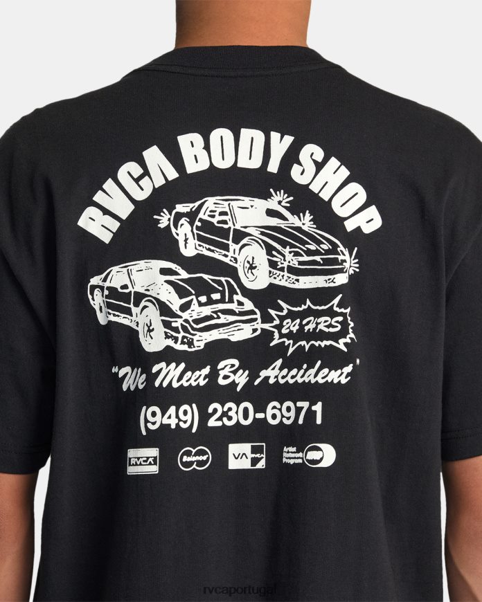 roupas RVCA homens camiseta de oficina preto N00F2H48