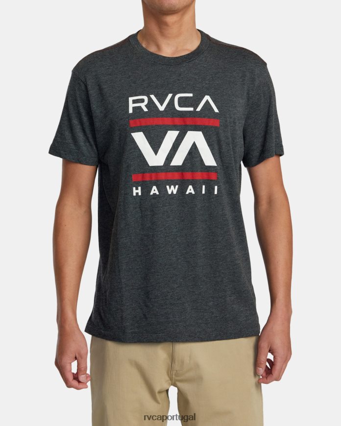 roupas RVCA homens camiseta de rádio da ilha preto N00F2H916
