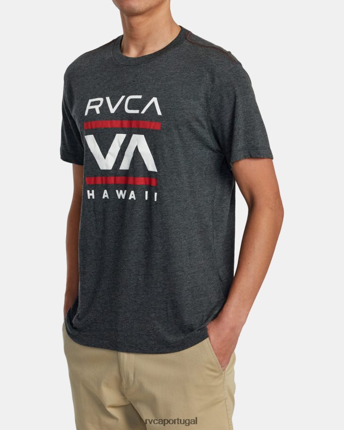 roupas RVCA homens camiseta de rádio da ilha preto N00F2H916