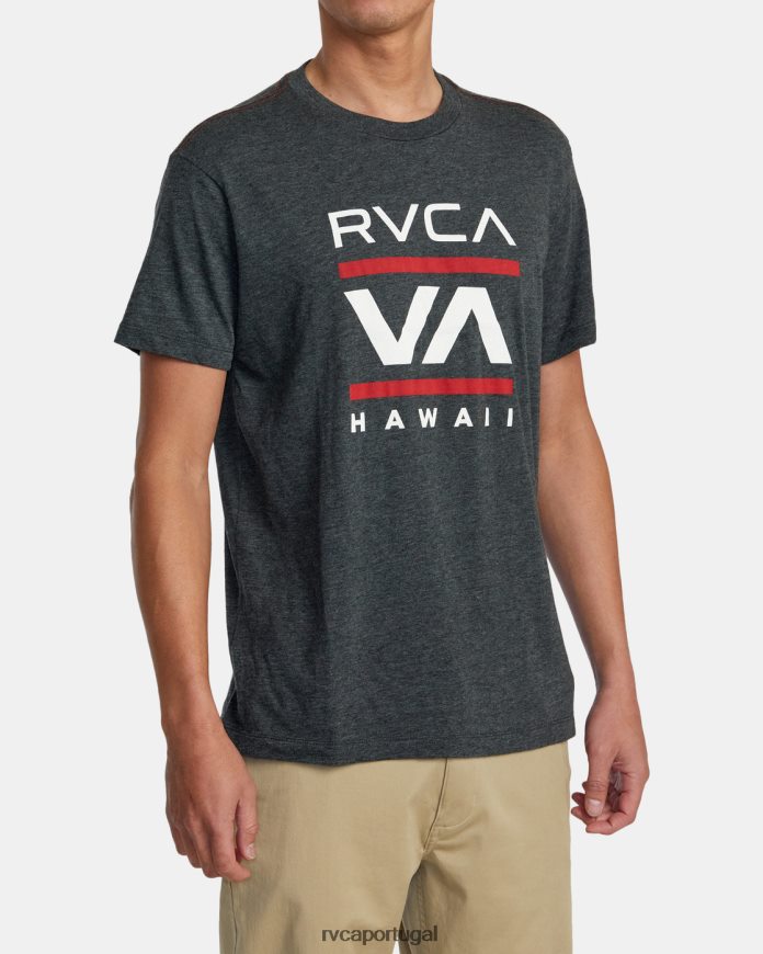 roupas RVCA homens camiseta de rádio da ilha preto N00F2H916
