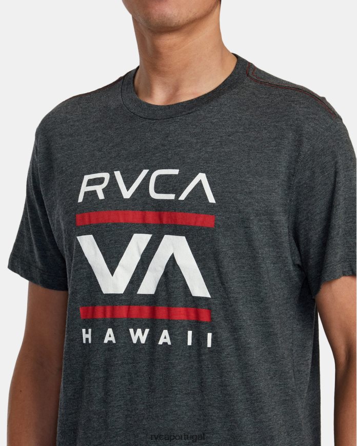 roupas RVCA homens camiseta de rádio da ilha preto N00F2H916