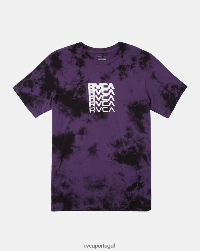 roupas RVCA homens camiseta degen tie-dye roxo N00F2H22