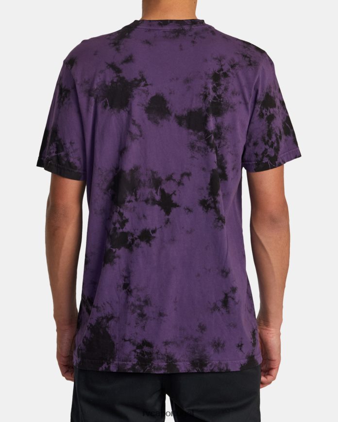 roupas RVCA homens camiseta degen tie-dye roxo N00F2H22