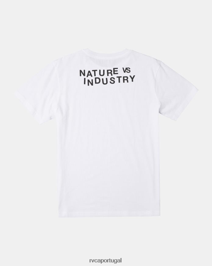 roupas RVCA homens camiseta discada branco N00F2H380