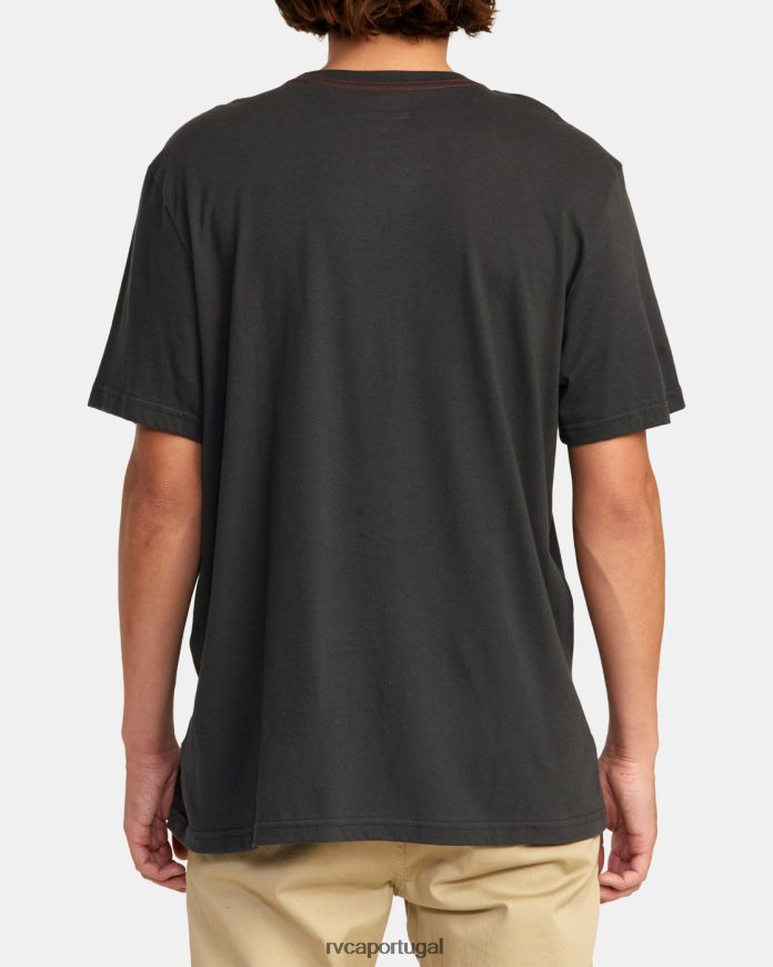 roupas RVCA homens camiseta do deserto pirata preto N00F2H636