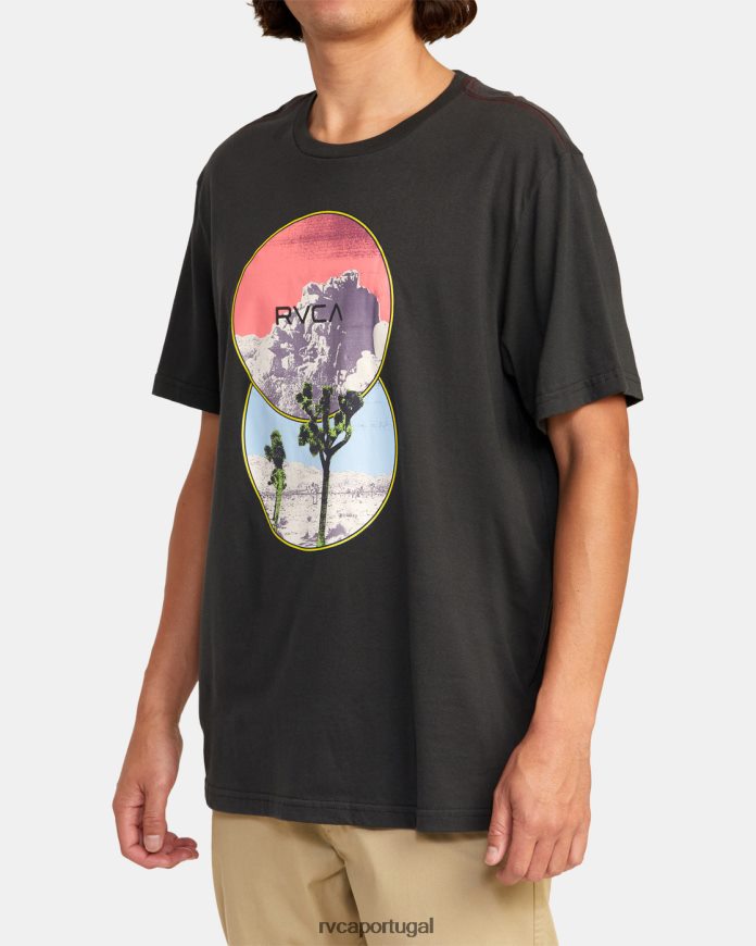 roupas RVCA homens camiseta do deserto pirata preto N00F2H636