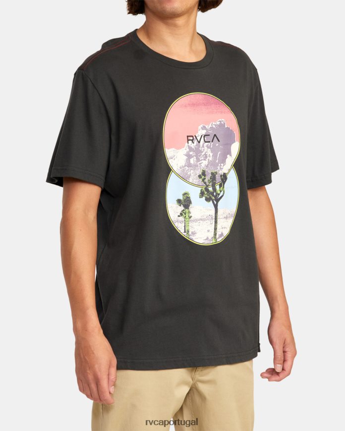 roupas RVCA homens camiseta do deserto pirata preto N00F2H636