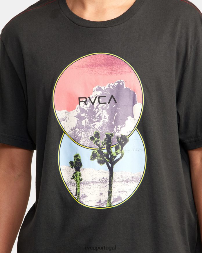roupas RVCA homens camiseta do deserto pirata preto N00F2H636