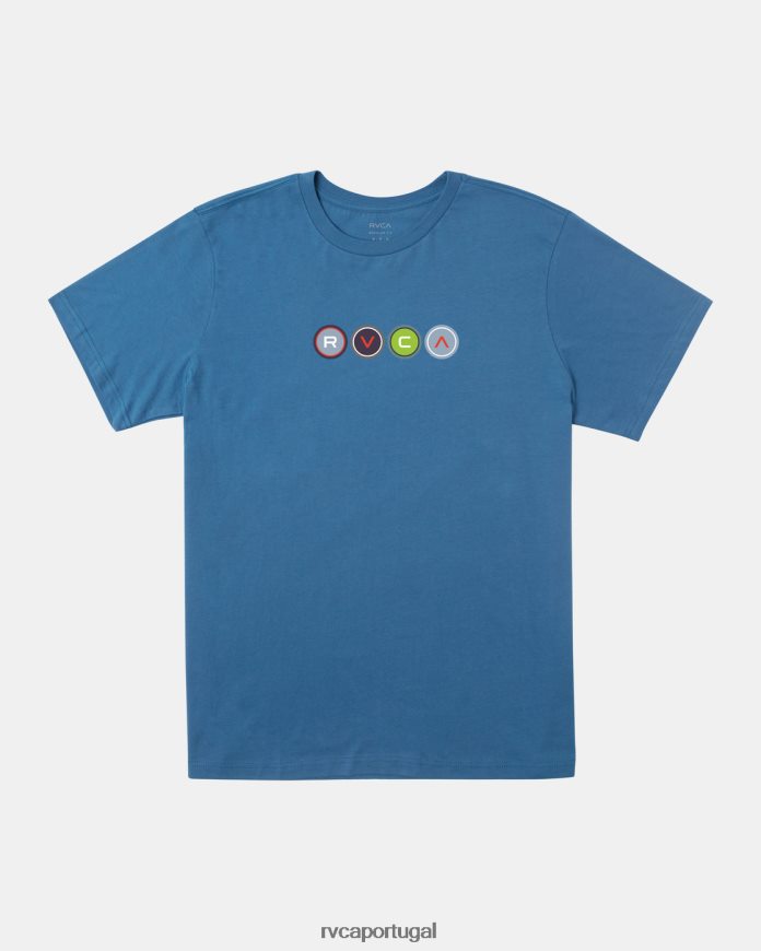 roupas RVCA homens camiseta do metrô azul legal N00F2H445