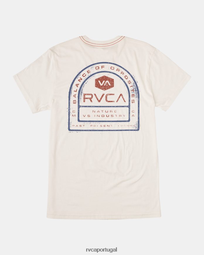 roupas RVCA homens camiseta do trato branco antigo N00F2H38