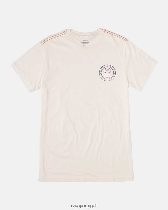 roupas RVCA homens camiseta do trato branco antigo N00F2H38