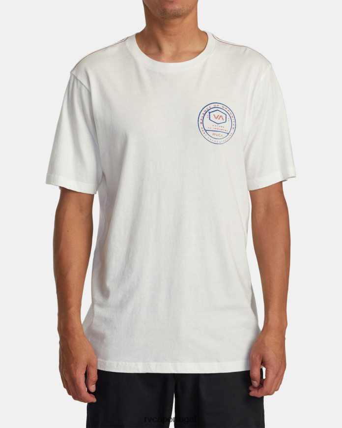 roupas RVCA homens camiseta do trato branco antigo N00F2H38