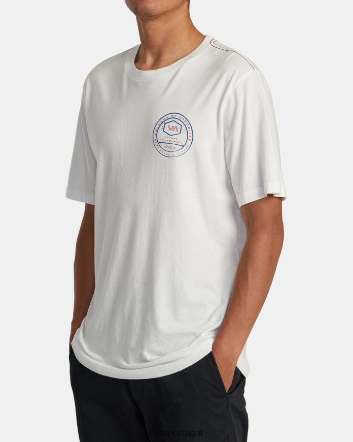 roupas RVCA homens camiseta do trato branco antigo N00F2H38