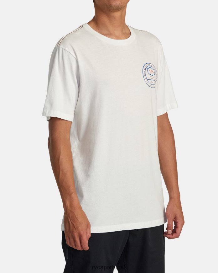 roupas RVCA homens camiseta do trato branco antigo N00F2H38