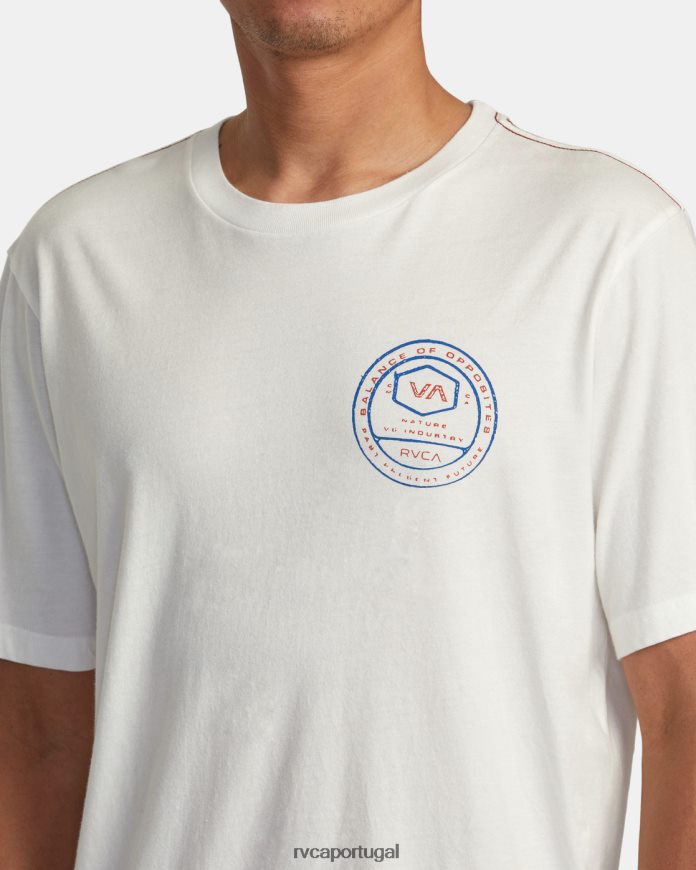 roupas RVCA homens camiseta do trato branco antigo N00F2H38