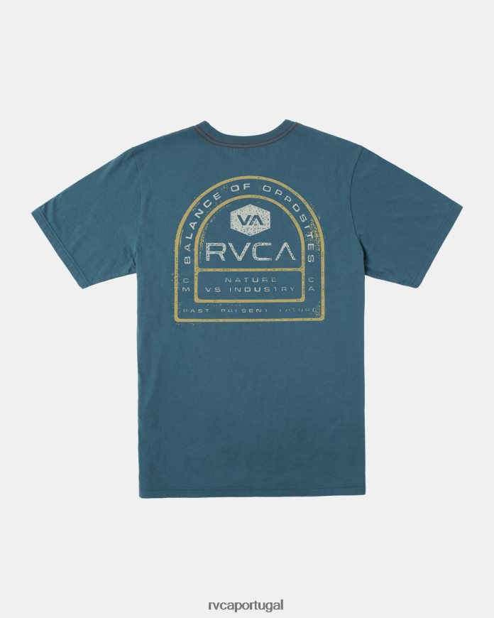 roupas RVCA homens camiseta do trato pato azul N00F2H114