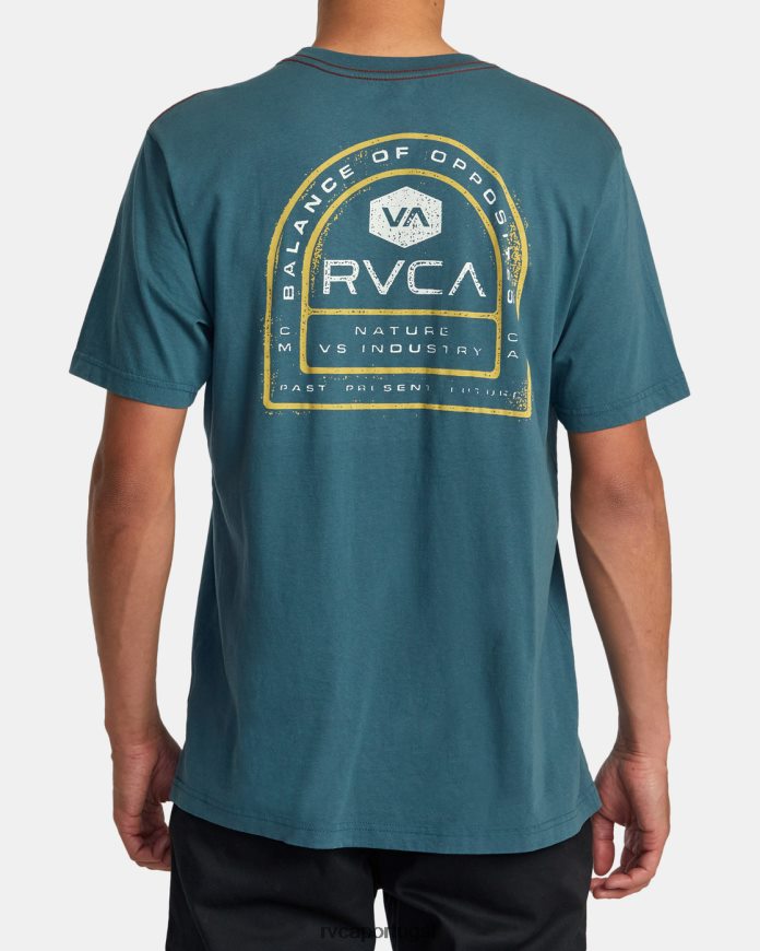 roupas RVCA homens camiseta do trato pato azul N00F2H114