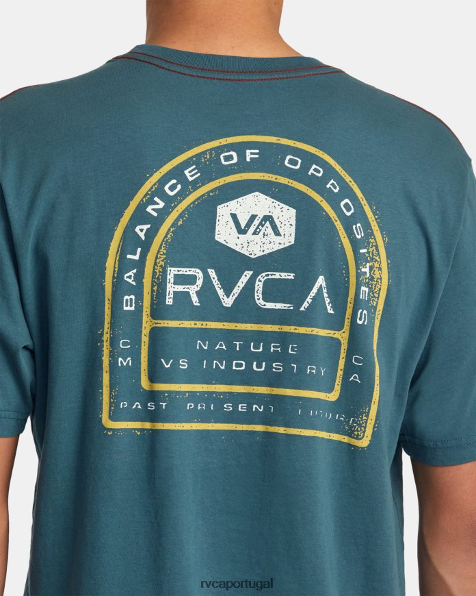 roupas RVCA homens camiseta do trato pato azul N00F2H114
