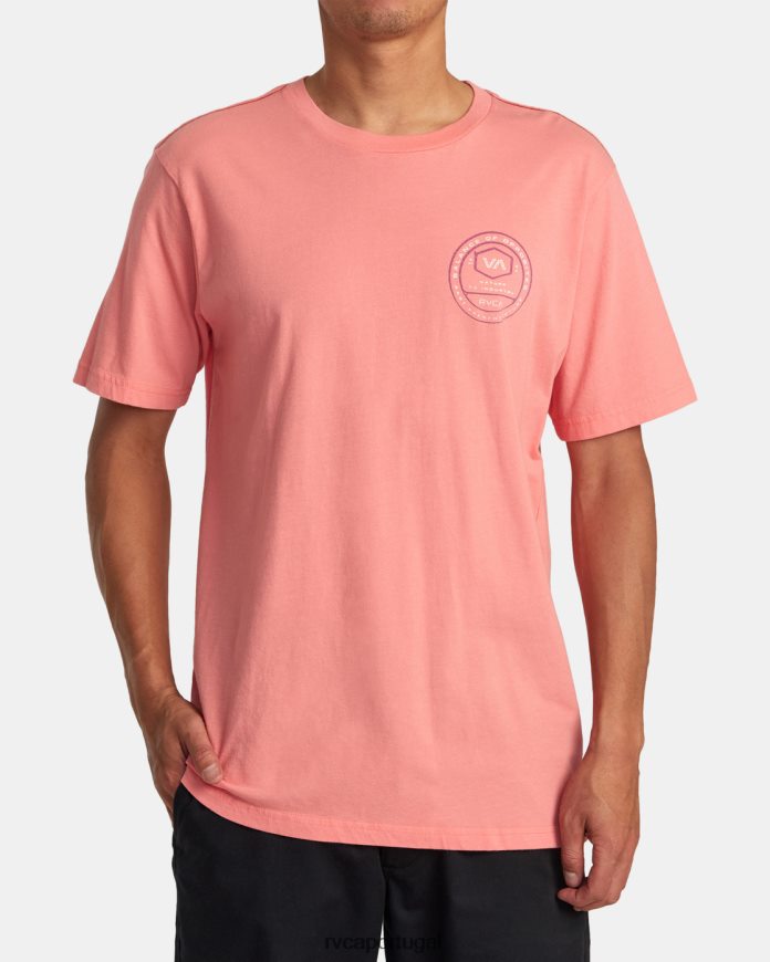 roupas RVCA homens camiseta do trato salmão vintage N00F2H138
