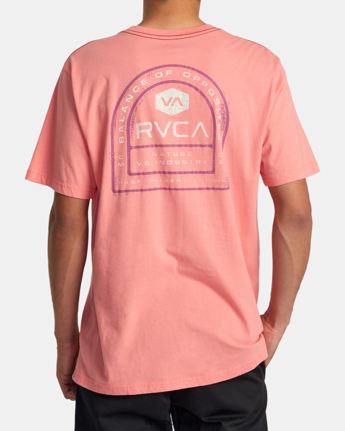 roupas RVCA homens camiseta do trato salmão vintage N00F2H138