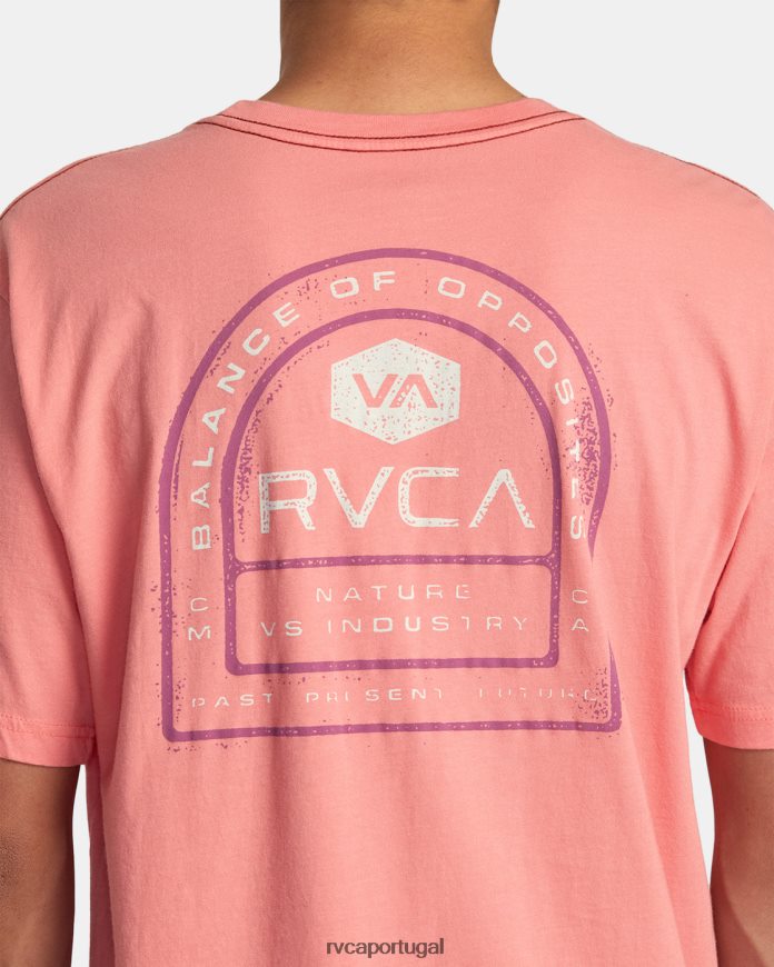roupas RVCA homens camiseta do trato salmão vintage N00F2H138