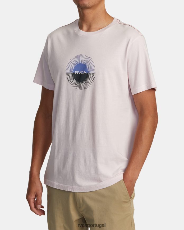 roupas RVCA homens camiseta eclipse solar luz rosa N00F2H47