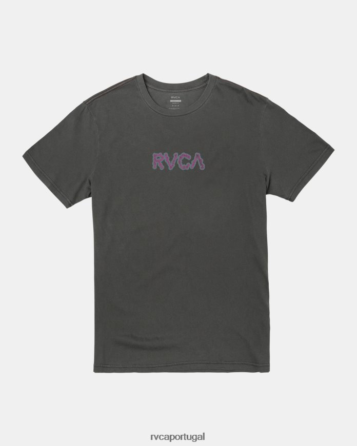 roupas RVCA homens camiseta estática pirata preto N00F2H19