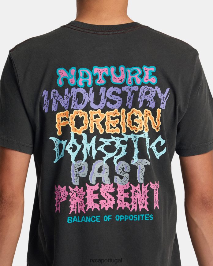 roupas RVCA homens camiseta estática pirata preto N00F2H19