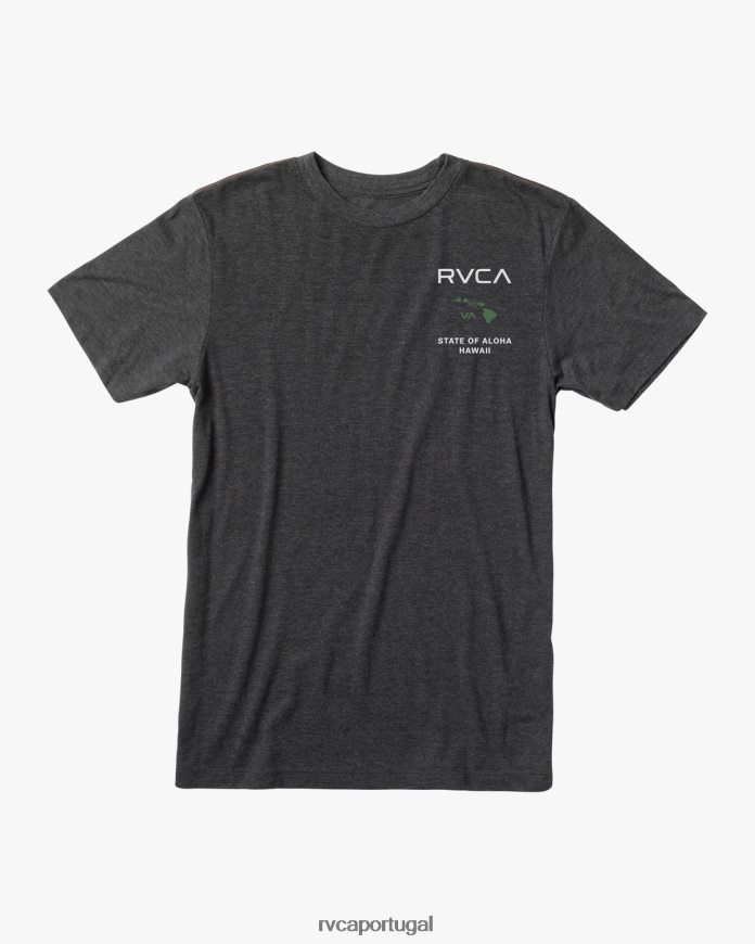 roupas RVCA homens camiseta estado de aloha Preto Verde N00F2H702