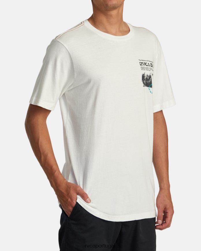 roupas RVCA homens camiseta etnobotônica branco antigo N00F2H183