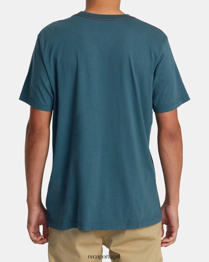 roupas RVCA homens camiseta flora da ilha do Havaí pato azul N00F2H52
