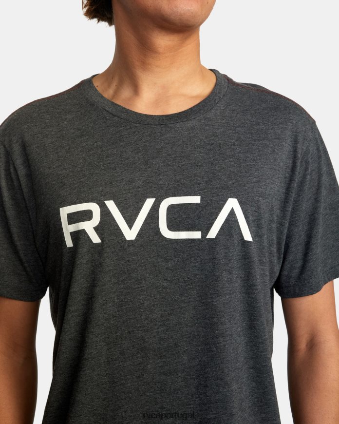 roupas RVCA homens camiseta grande Preto branco N00F2H705