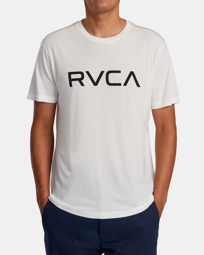 roupas RVCA homens camiseta grande branco antigo N00F2H859
