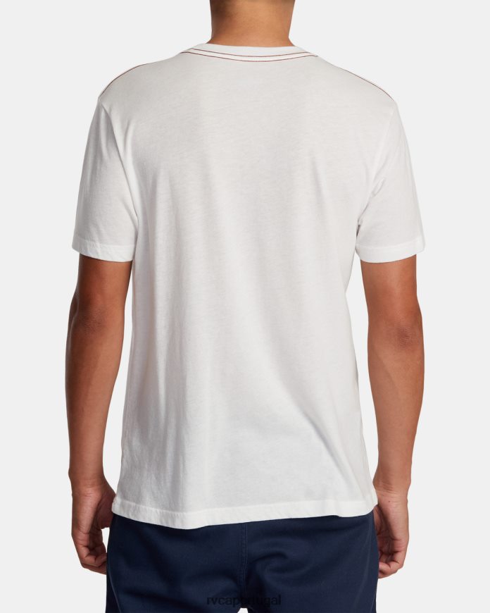 roupas RVCA homens camiseta grande branco antigo N00F2H859