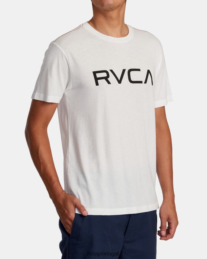roupas RVCA homens camiseta grande branco antigo N00F2H859