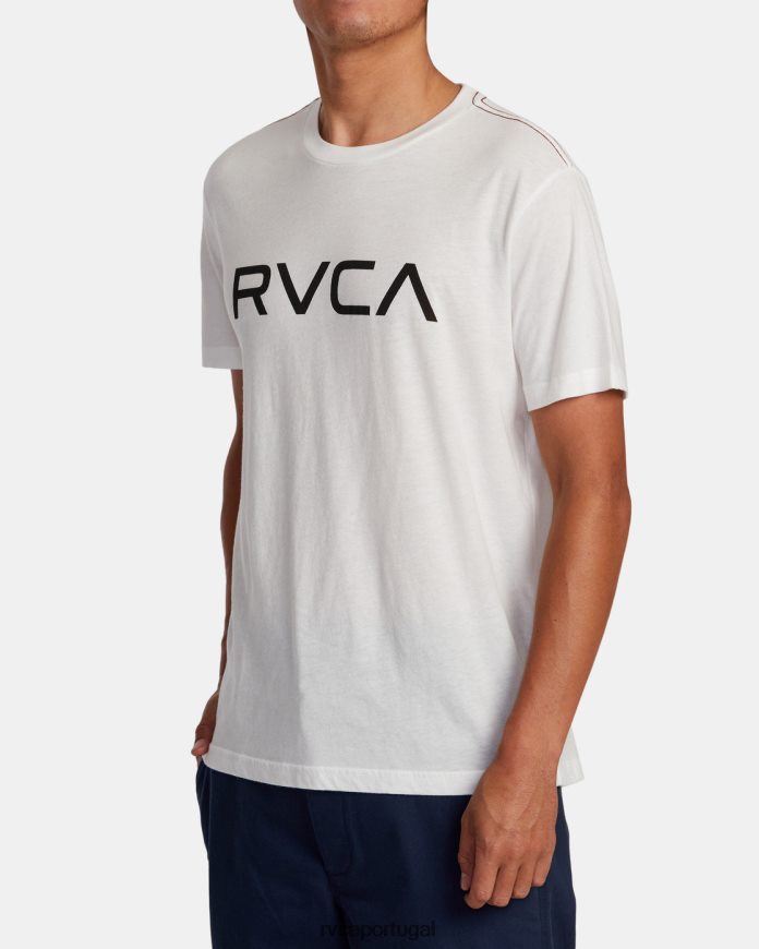 roupas RVCA homens camiseta grande branco antigo N00F2H859