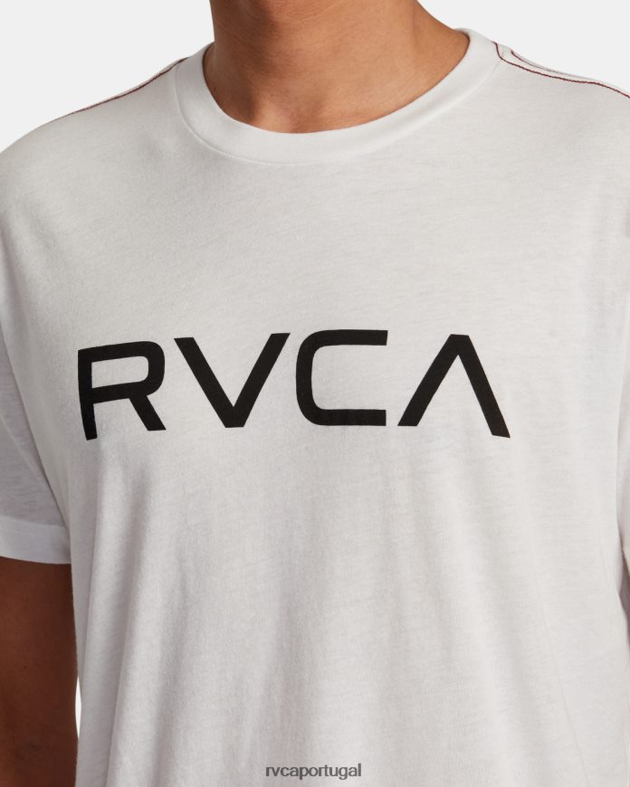 roupas RVCA homens camiseta grande branco antigo N00F2H859