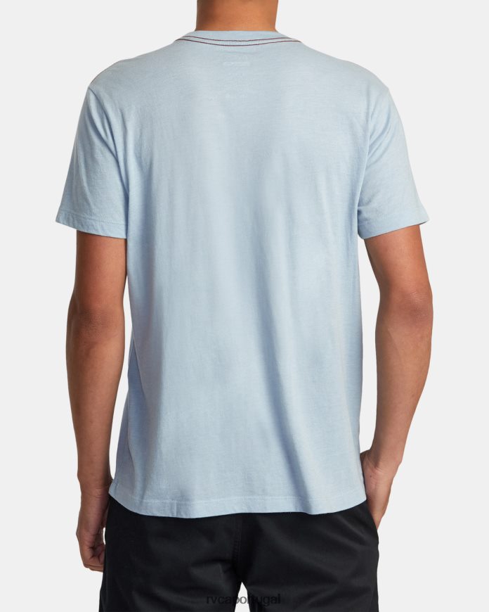 roupas RVCA homens camiseta grande déjà azul N00F2H697